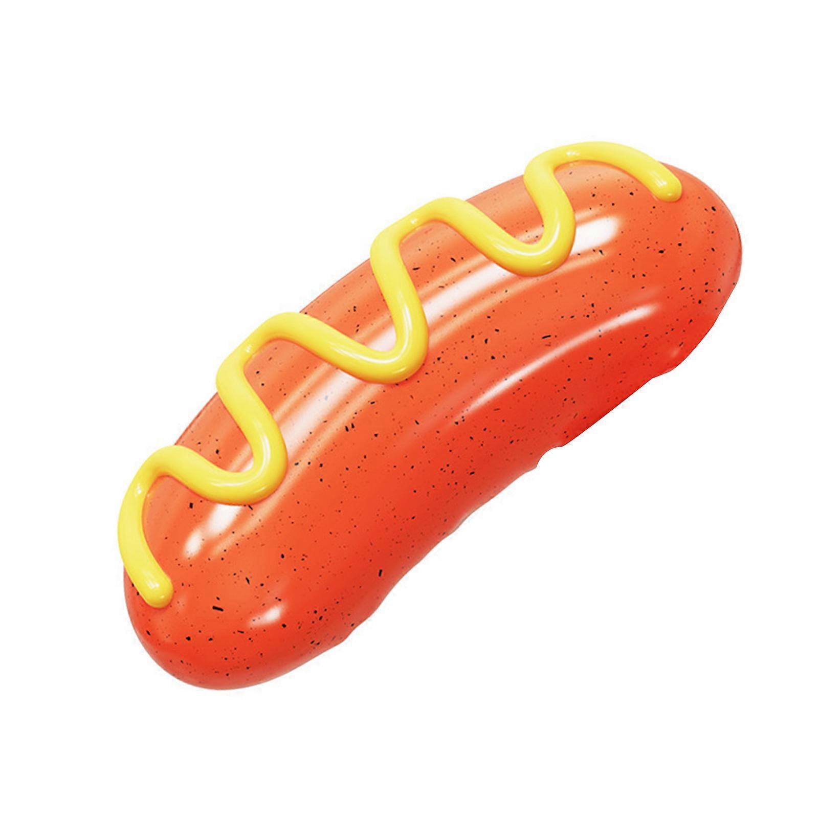 Indestructible Squeaky Dog Chew Toy Sausage Shape Bite Resistant Stress Relief Dog Toy for Aggressive Chewers