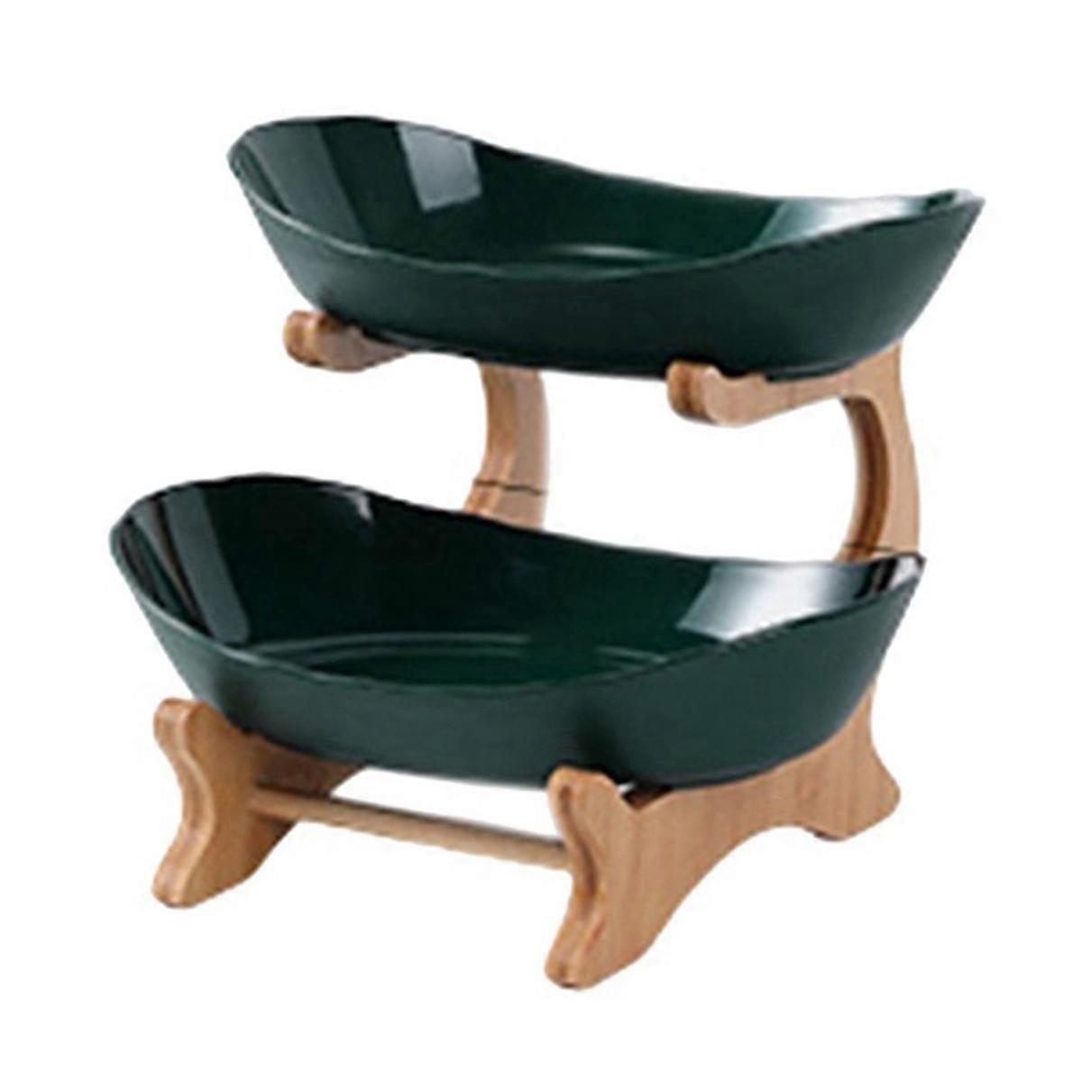 Fruit Tray Racks Table Plates Dinnerware Kitchen Fruit Bowl Partitioned Candy Cake Trays Tableware
