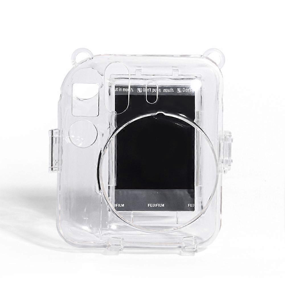 Scratch-degree Crystal Storage Camera Case, Just Protective With Straps, Sticker, Compatible With Instax Mini 12