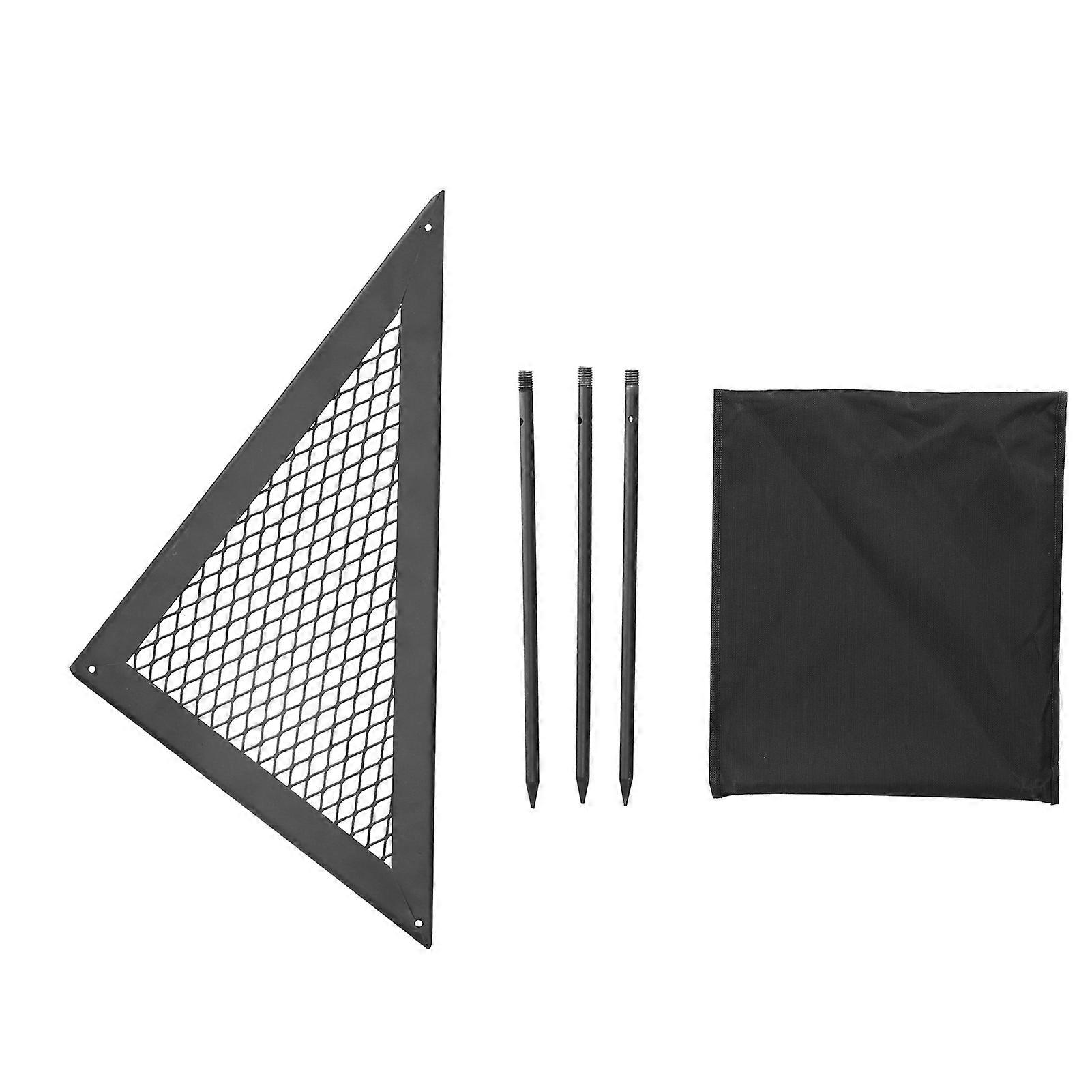Outdoor Camping Wrought Iron Triangle Net Table Camping Barbecue Wrought Iron Triangle Rack