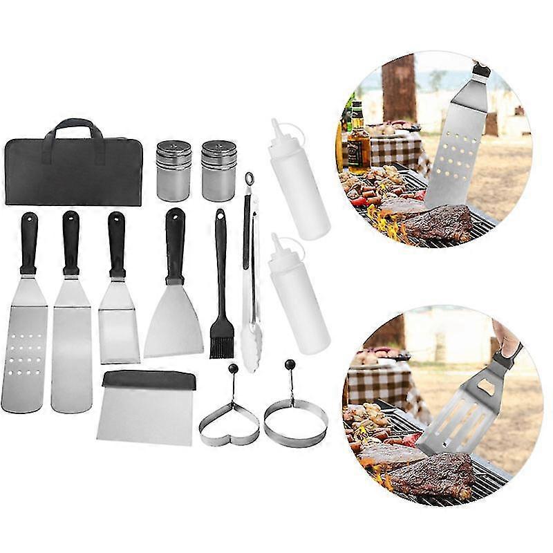 8/14pcs Barbecue Utensils Stainless Steel Barbecue Kit Tools Steak Spatula Bbq Grill Accessories Kitchen Sets