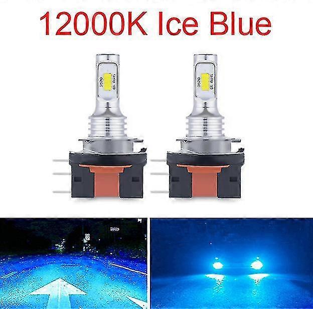 12000k Bleu-2pcs H15 H7 H4 Ampoules LED Phare de voiture Sans Fil 12v 24v Csp Turbo Car Auto Lampe frontale Ampoule 6500k Jaune Blanc 12000lm 4300k 8000k