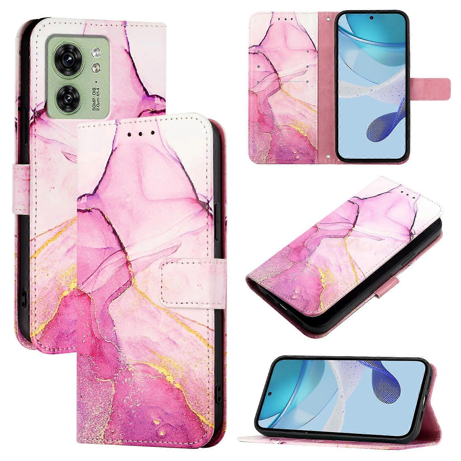 Marble Leather Case For Motorola Edge 40 5G Global