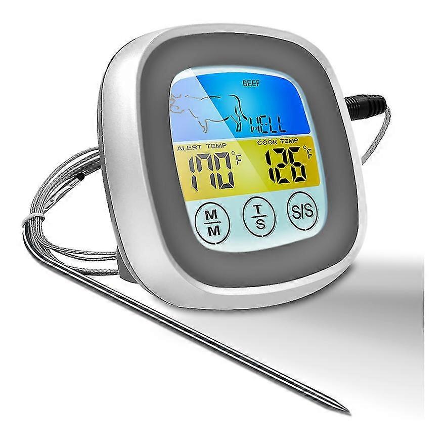 Food Thermometer, Touch Screen, Black