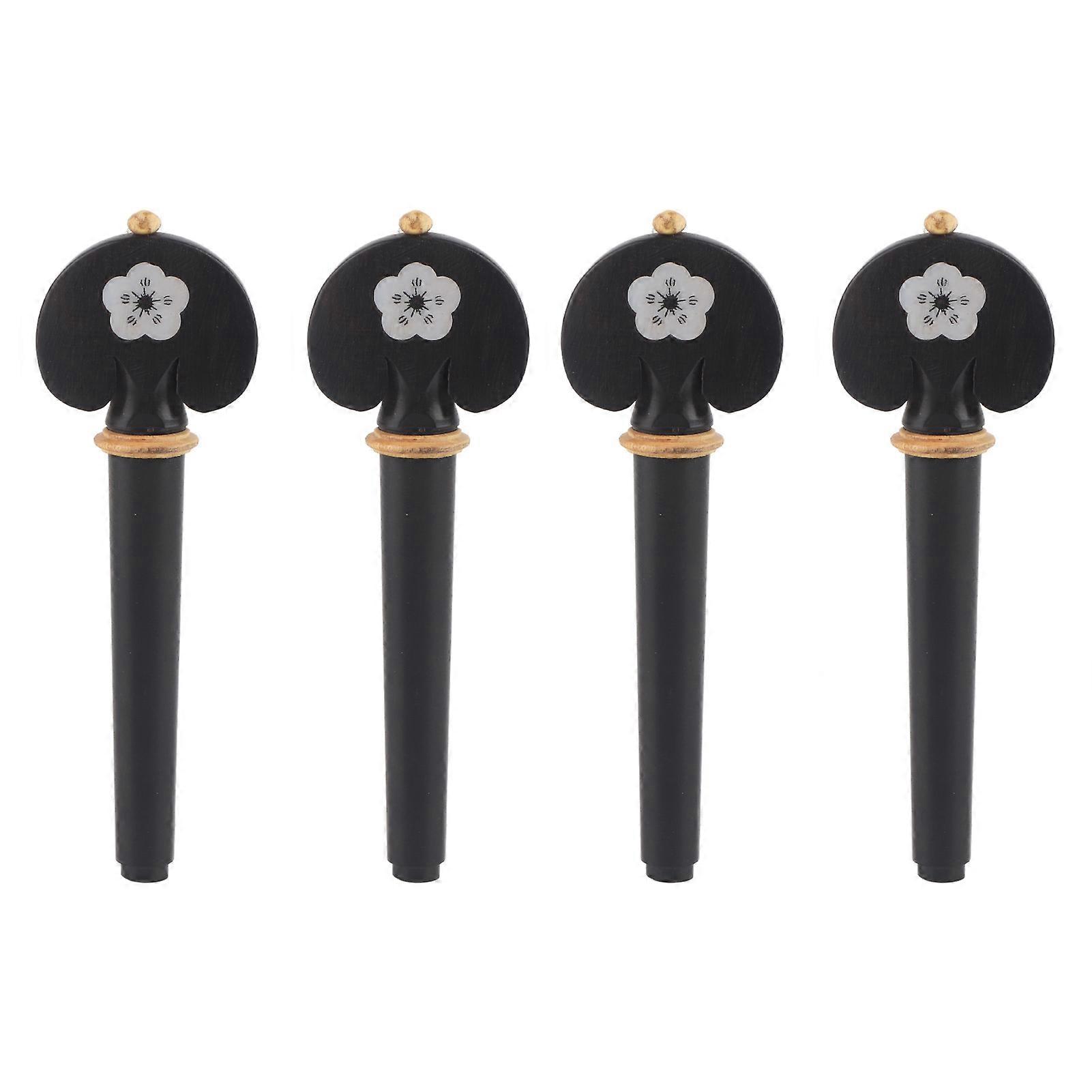 4Pcs Cello Pegs String Tuning Hand Carved Ebony Wood Musical Instruments Accessories CL-70