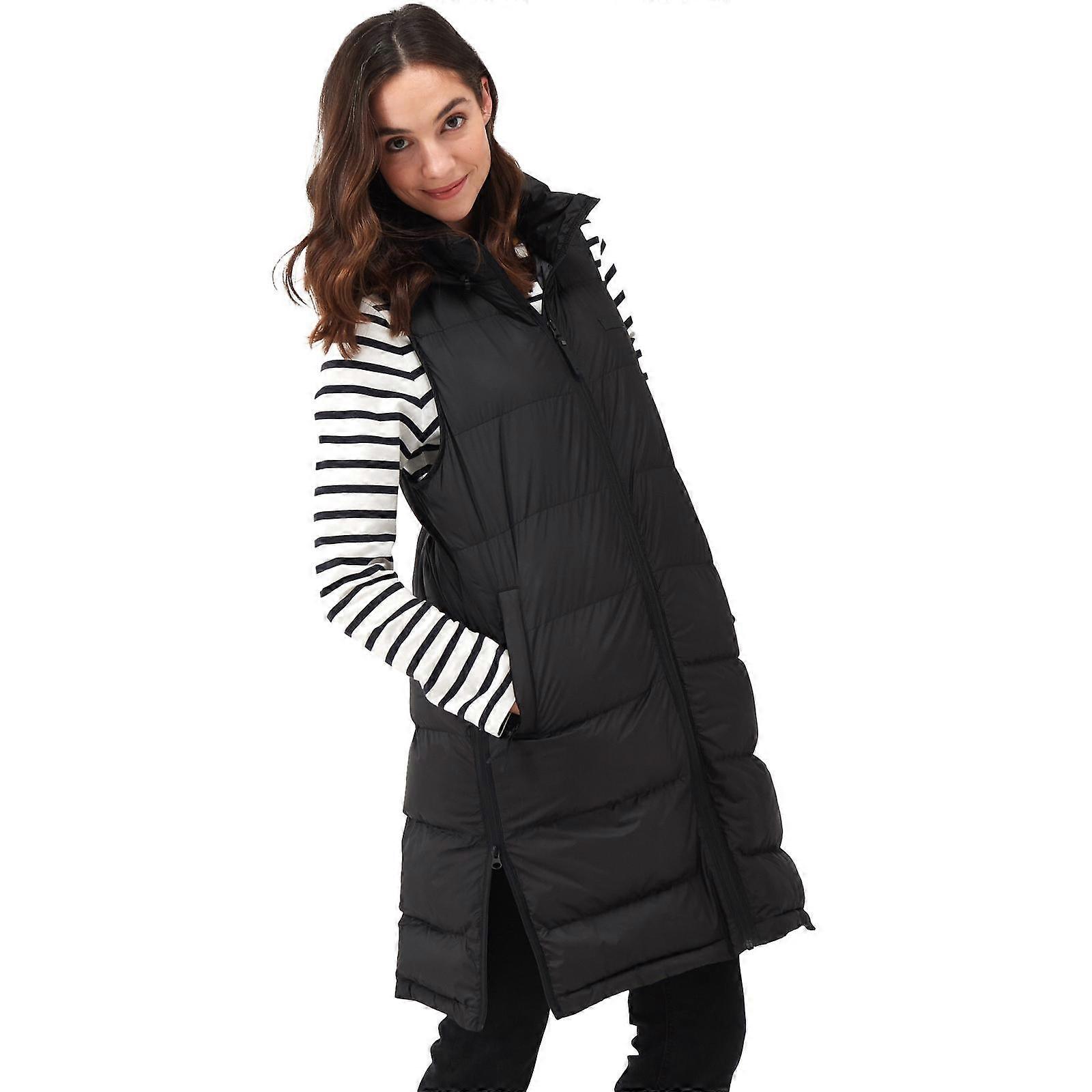 Regatta Womens Ganella Baffled Longline Hooded Bodywarmer Gilet