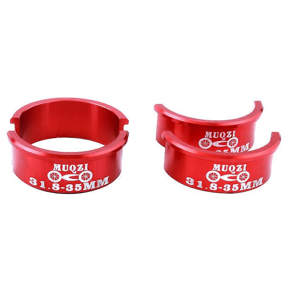 4 PCS/Set Handlebar Conversion Sheet Increase Shims Clamp 31.8mm to 35mm (Red)