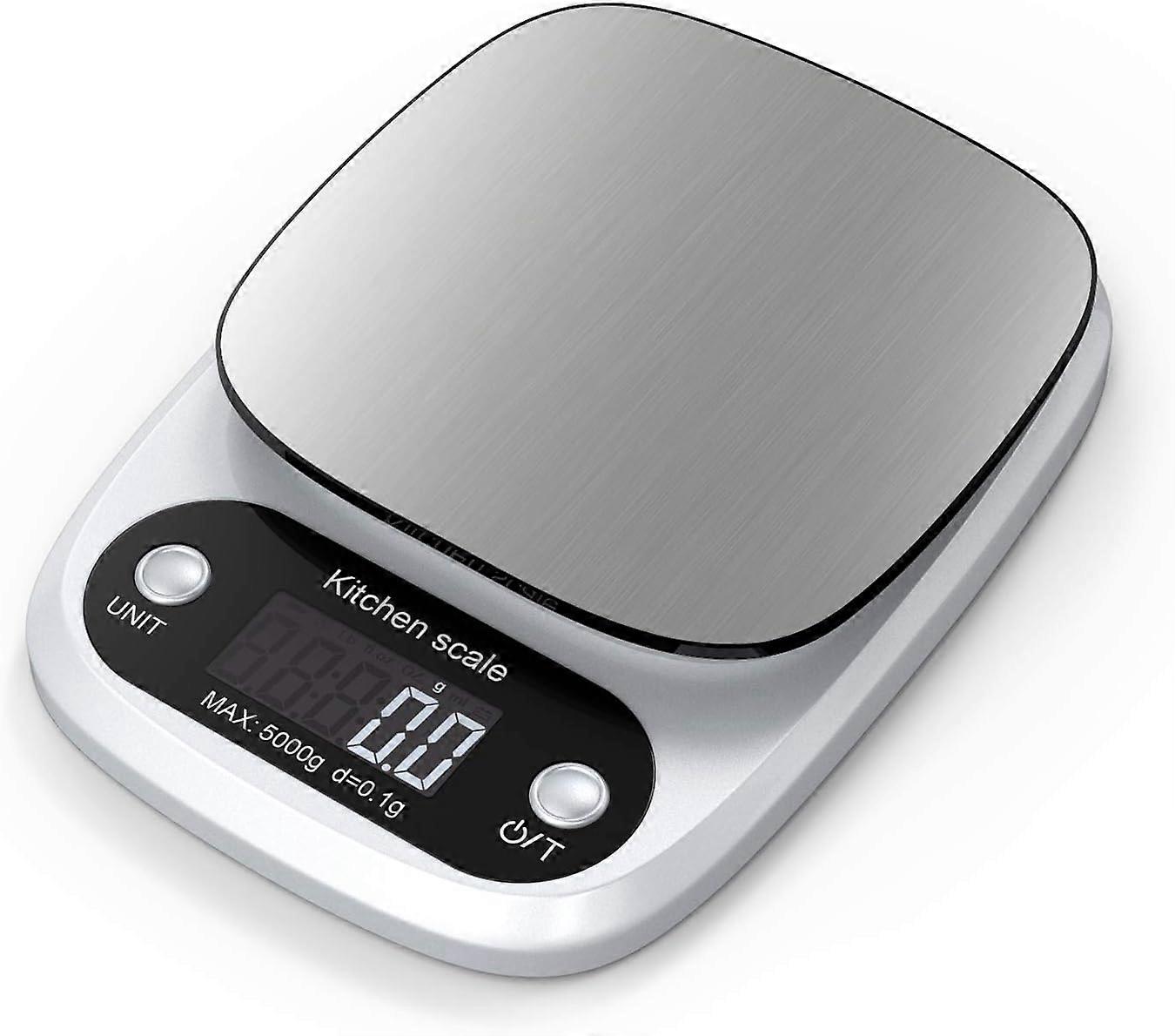 Professional digital kitchen scale with LCD display and tare function Silver
