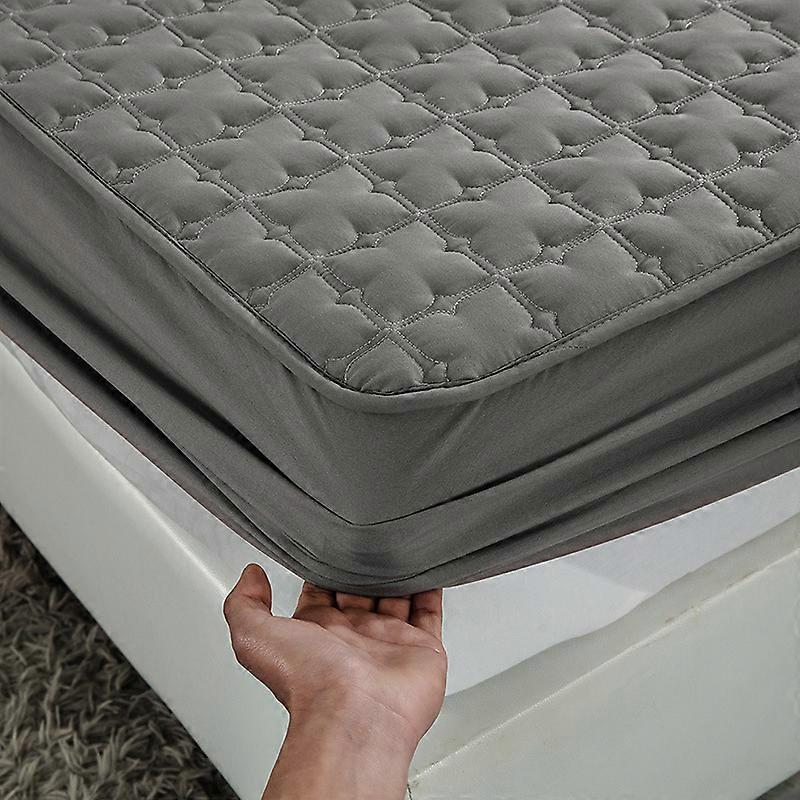 Textile Mattress Cover , Modern Washable Plain Bed Covers Breathable Quilted King Mattress Protector with Elastic Band Betterlifefg