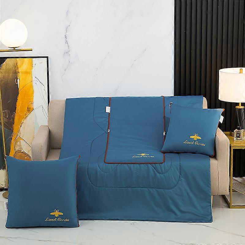 Silk Pillow And Quilt Dual-Use Office Nap Four Seasons Blanket Two-In-One Car Cushion Pillow Car Quilt