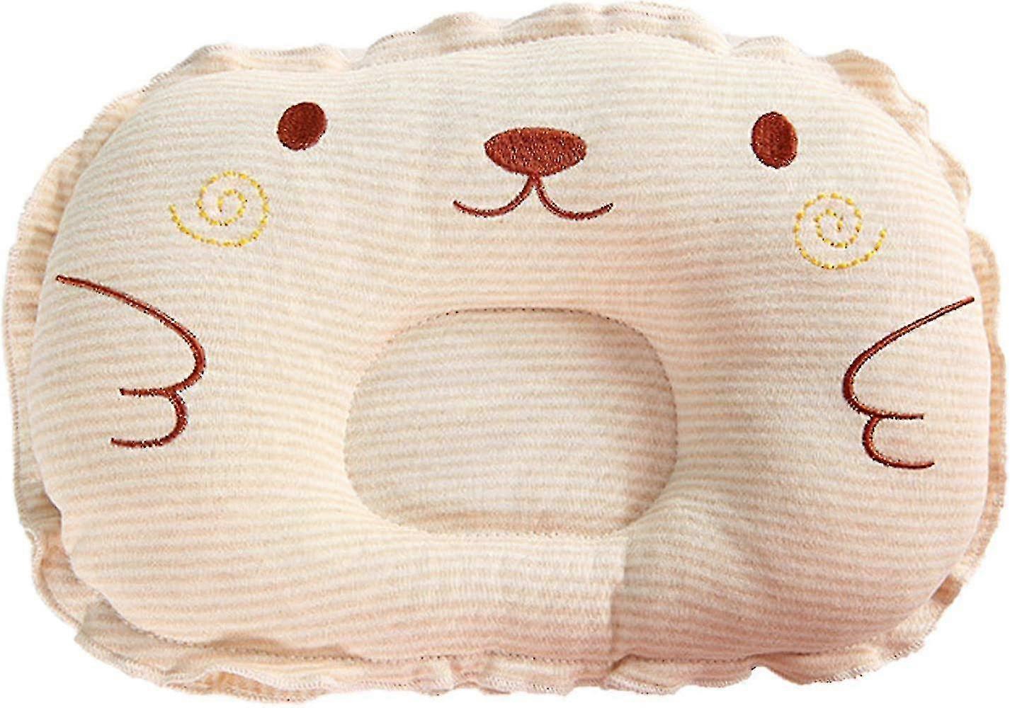 Baby Head Pillow Cute Cartoon Soft And Comfortable Cotton Head And Neck Support Nursing Sleeping Pillow Suitable For 0-12 Months Baby Anti-flat Head