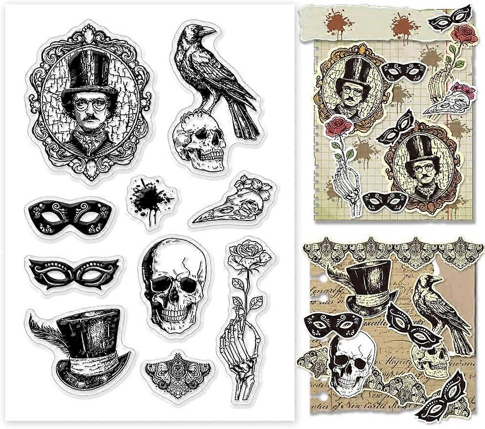 1Sheet Horror Gentleman Clear Silicone Stamps