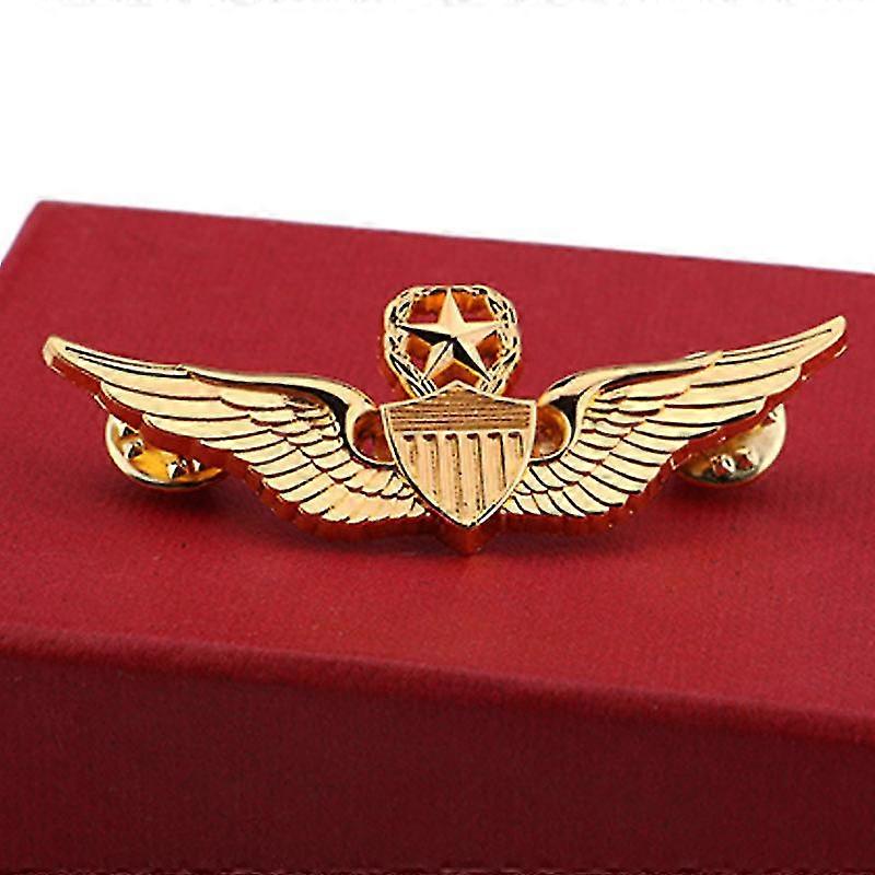 Wwii Usaf Wings Military Command Pilot Metal Wings Metal Badge Pin Color Gold