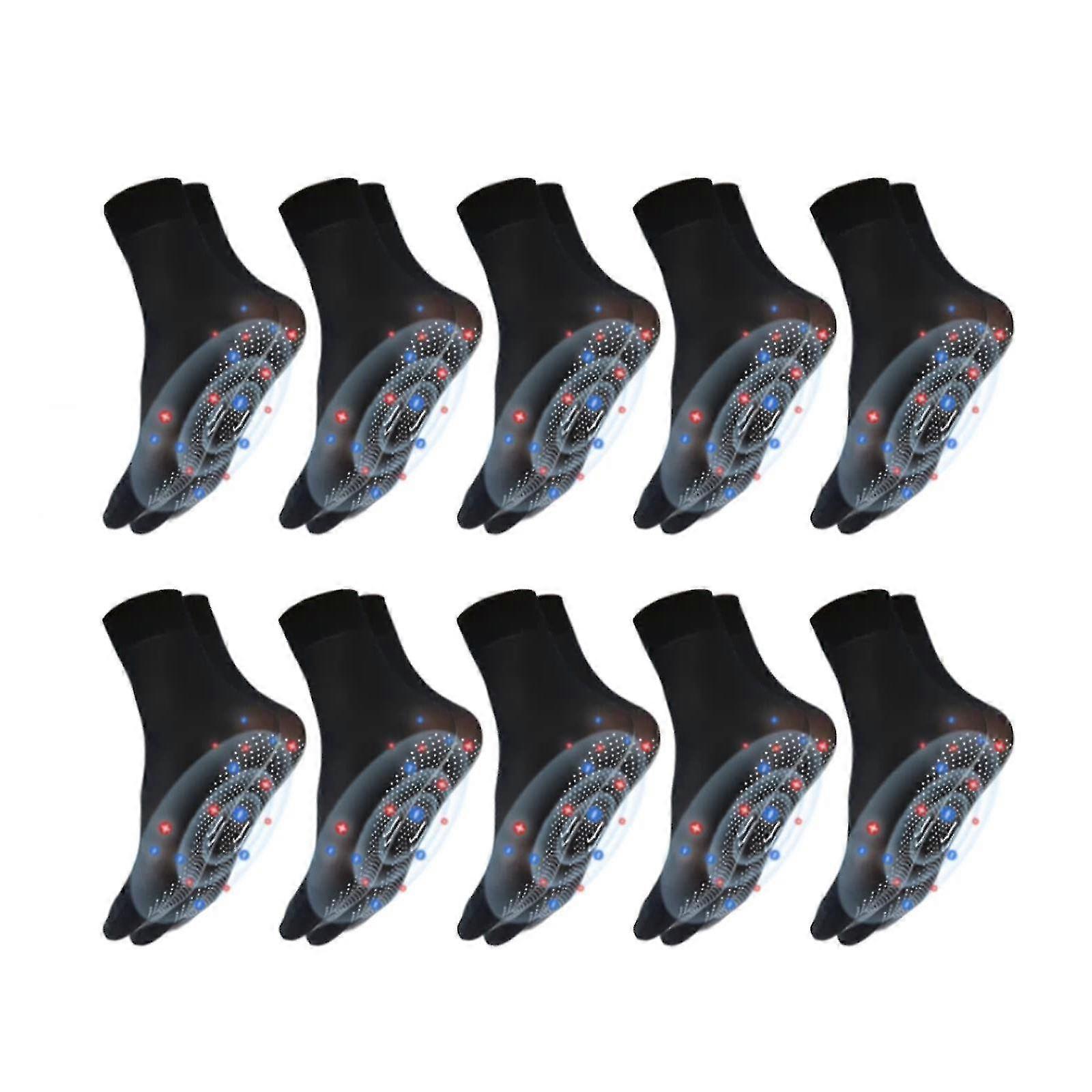 10 Pairs Tourmaline Ionic Body Shaping Stretch Socks, Spring Summer Negative Ion Body Sculpting Stretch Socks