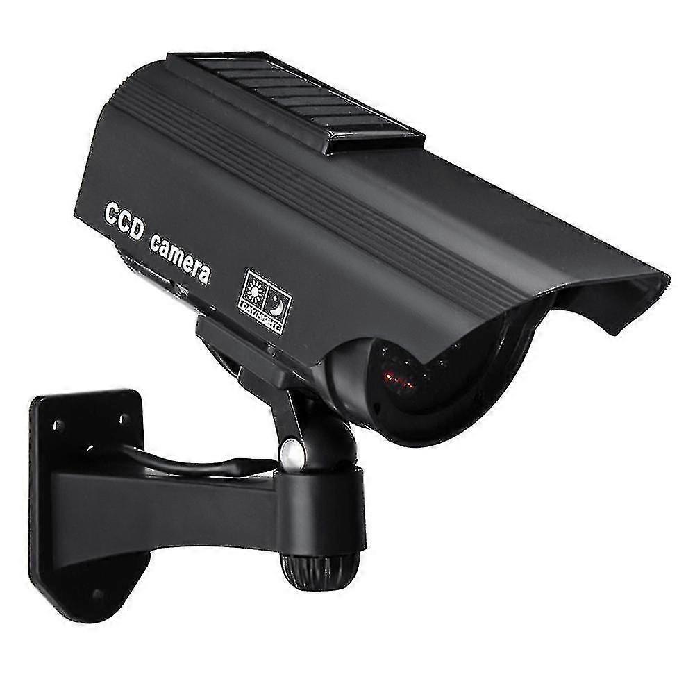 Solar Powered Outdoor Waterproof Dummy Camera with Simulated IR LED Flash and Red LED Light