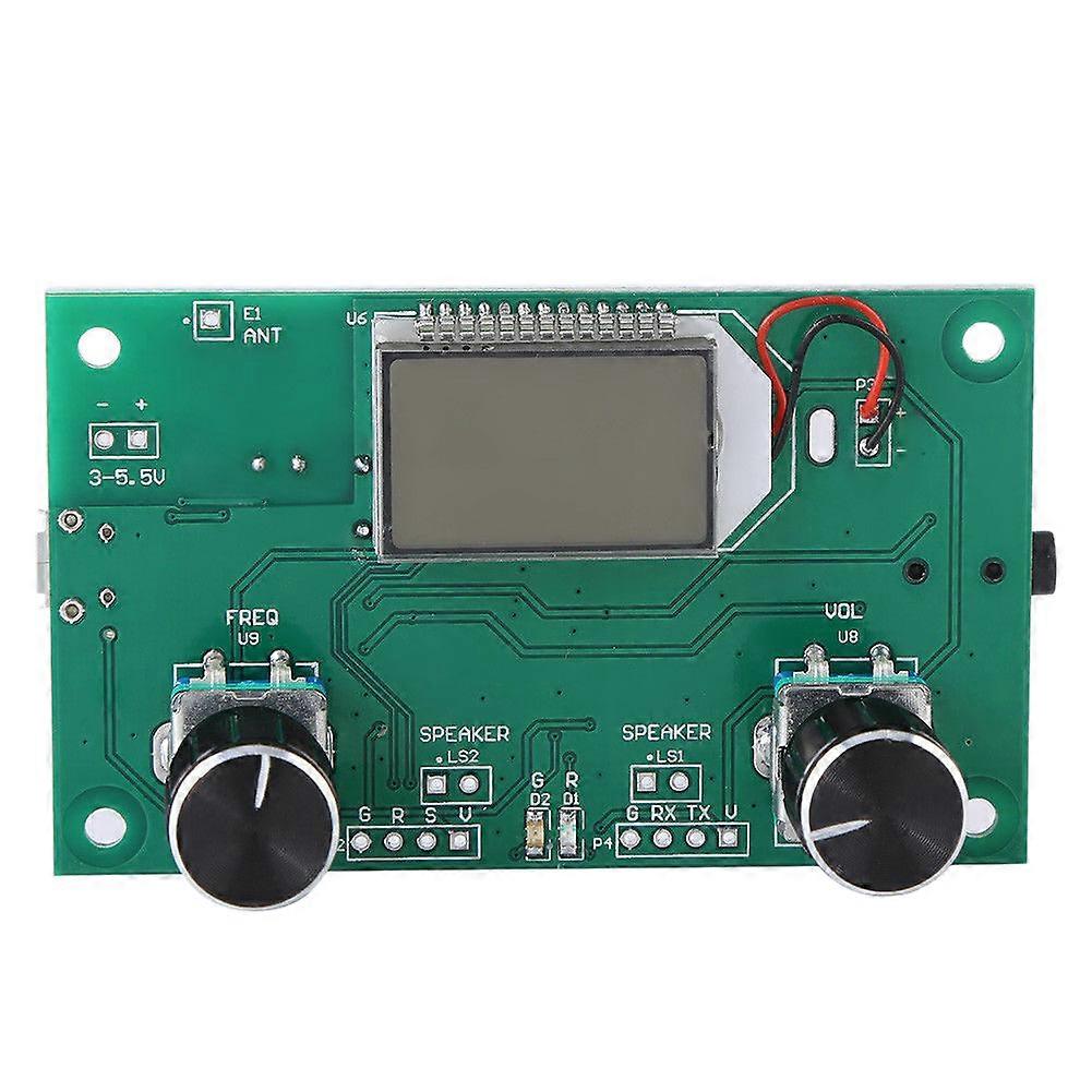 FM Radio Receiver Module 87-108MHz Frequency Modulation Stereo Receiving Board with LCD Digital Dis