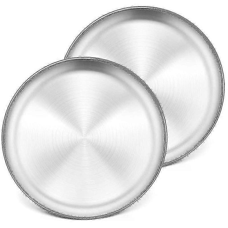 10 Inch Pizza Pan Set Of 2, Stainless Steel Pizza Round Baking Trays