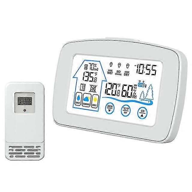 Indoor and outdoor thermometer lcd electronic digital temperature humidity meter hygrometer weather station clock