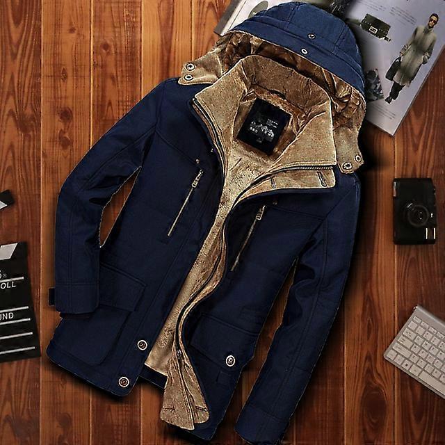 Winter Jacket Men Thicken Hooded Parka Military Jacket Winter Cold Weather Keep Warm Overcoat Men Plus Size Jacket and Coats