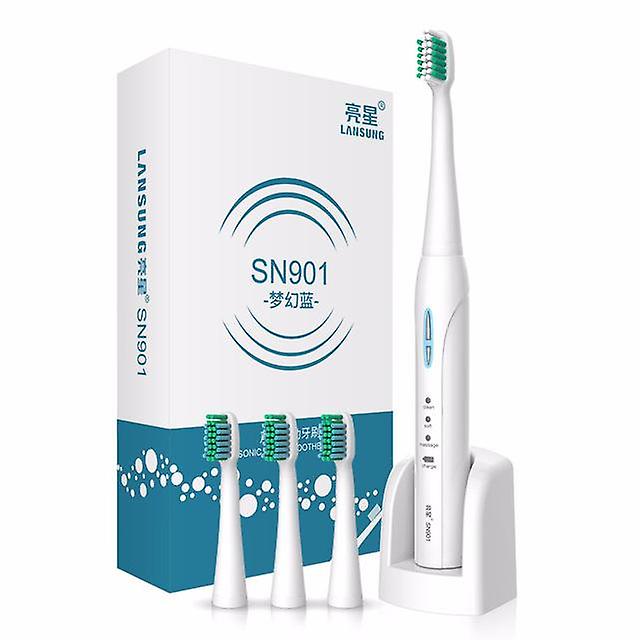 蘭成電動歯ブラシSn901充電式ソニック歯ブラシ4ノズル歯ブラシ大人歯ブラシ電気