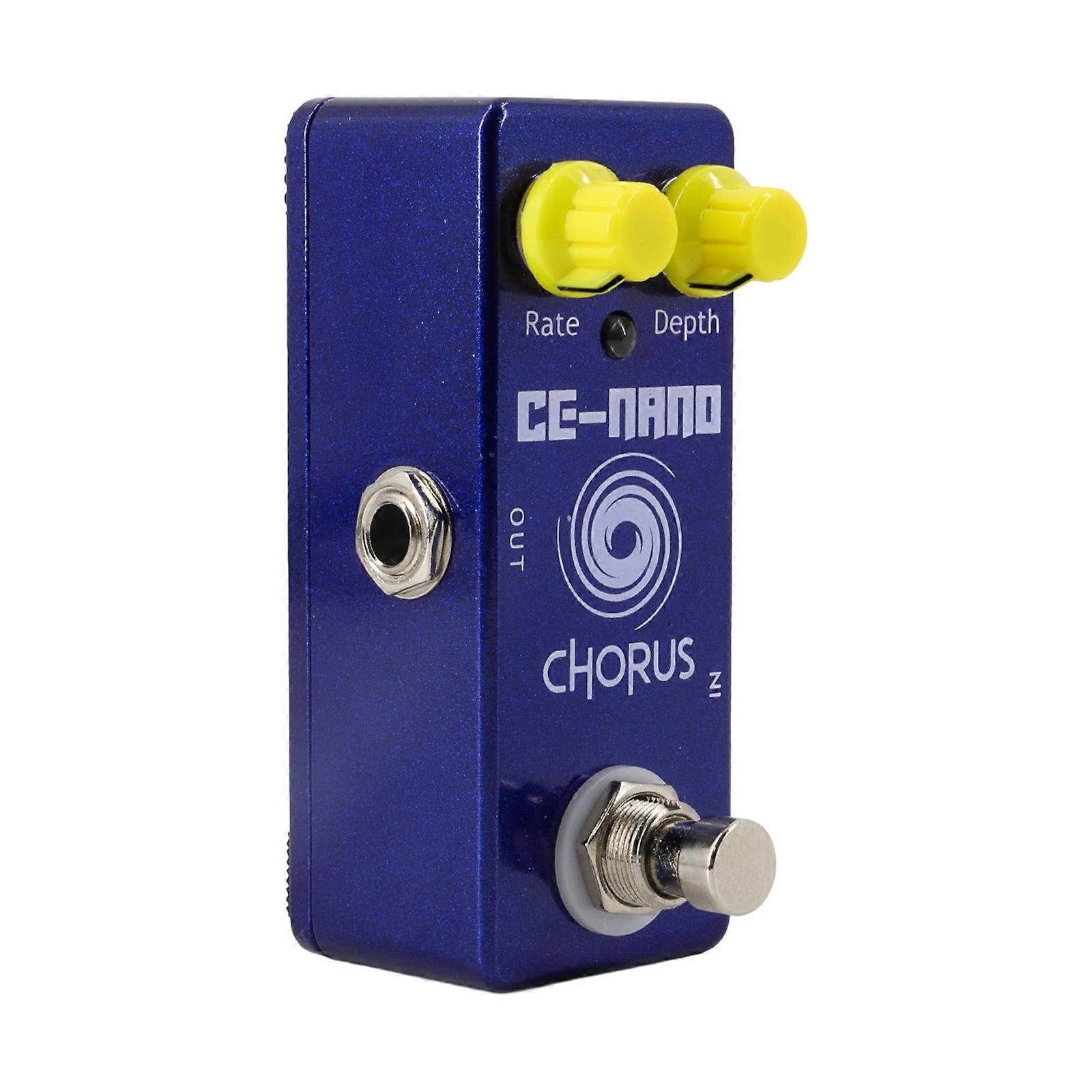 Gitaar Chorus Pedaal Elektrische Gitaar Effecten Pedaal True Bypass Zinklegering Shell DC 9V 635mm Input/Output Interface Rate/Depth