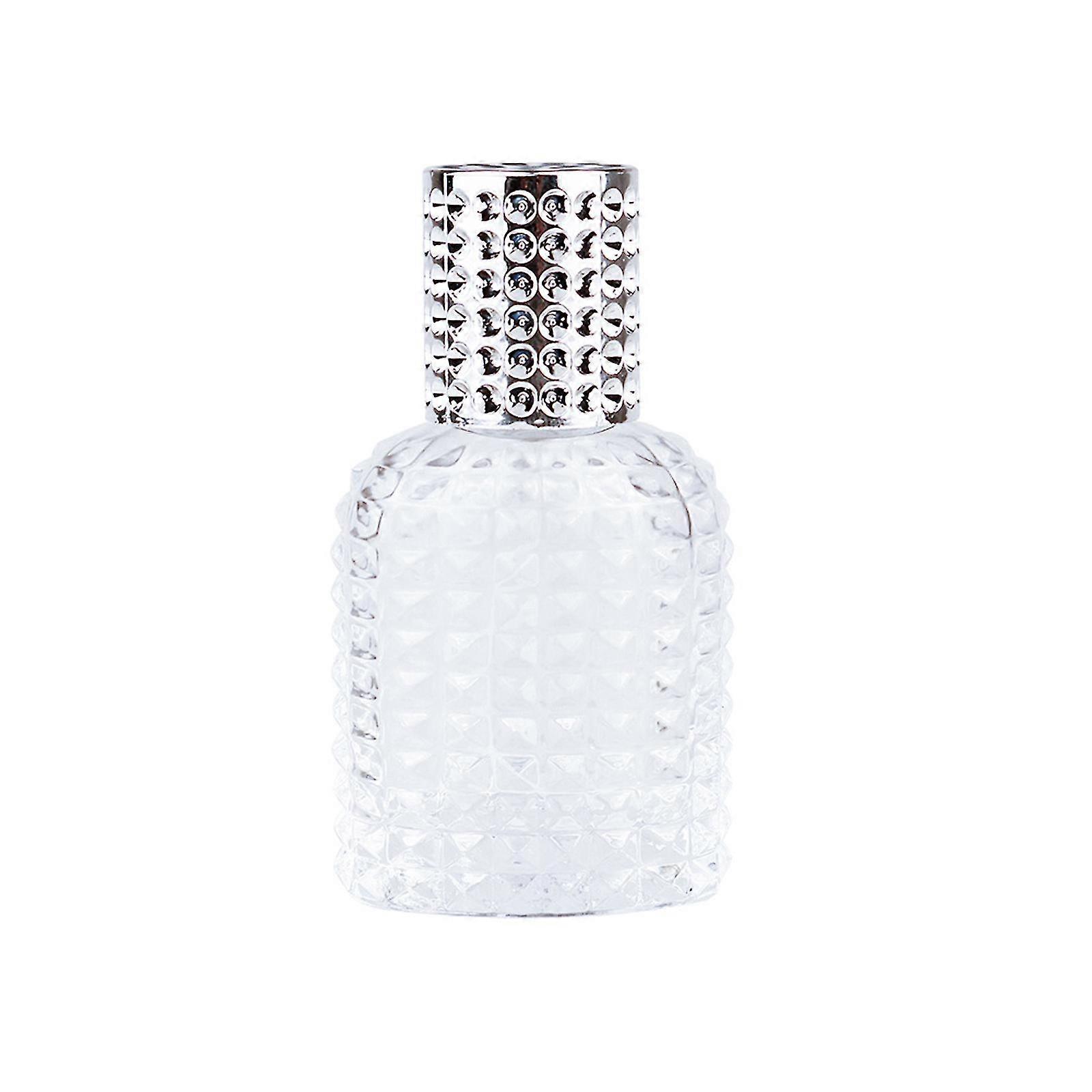 2pcs Perfume Bottle Atomizer Translucent Glass Crystal Art Empty Refillable Pineapple Oval Perfume Bottle For 50ml