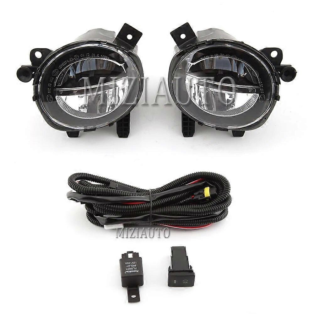 Car Front LED Fog Light For BMW F20 F22 F30 F35 LCI Foglamp DRL Driving Lamp With Bulbs White Light