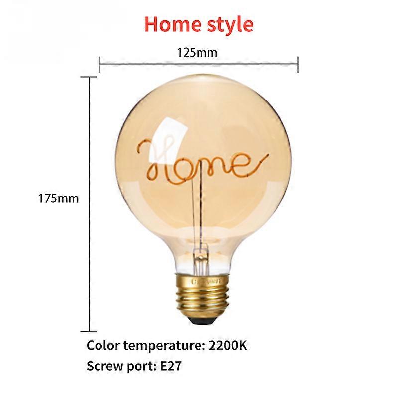 Edison Led Bulb Filament Lamp Letter Bulb Wire Control Dimming Led Bulb Light Source E27 Warm Light Letter Bulb