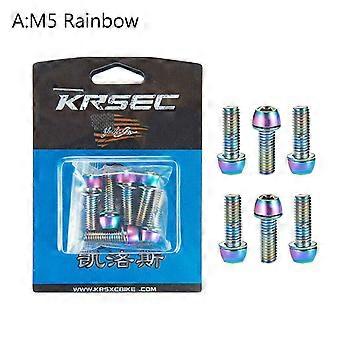 for Titanium Bolts M5/M6 18mm MTB Stem Bolts with Washers for MTB Road Bikes