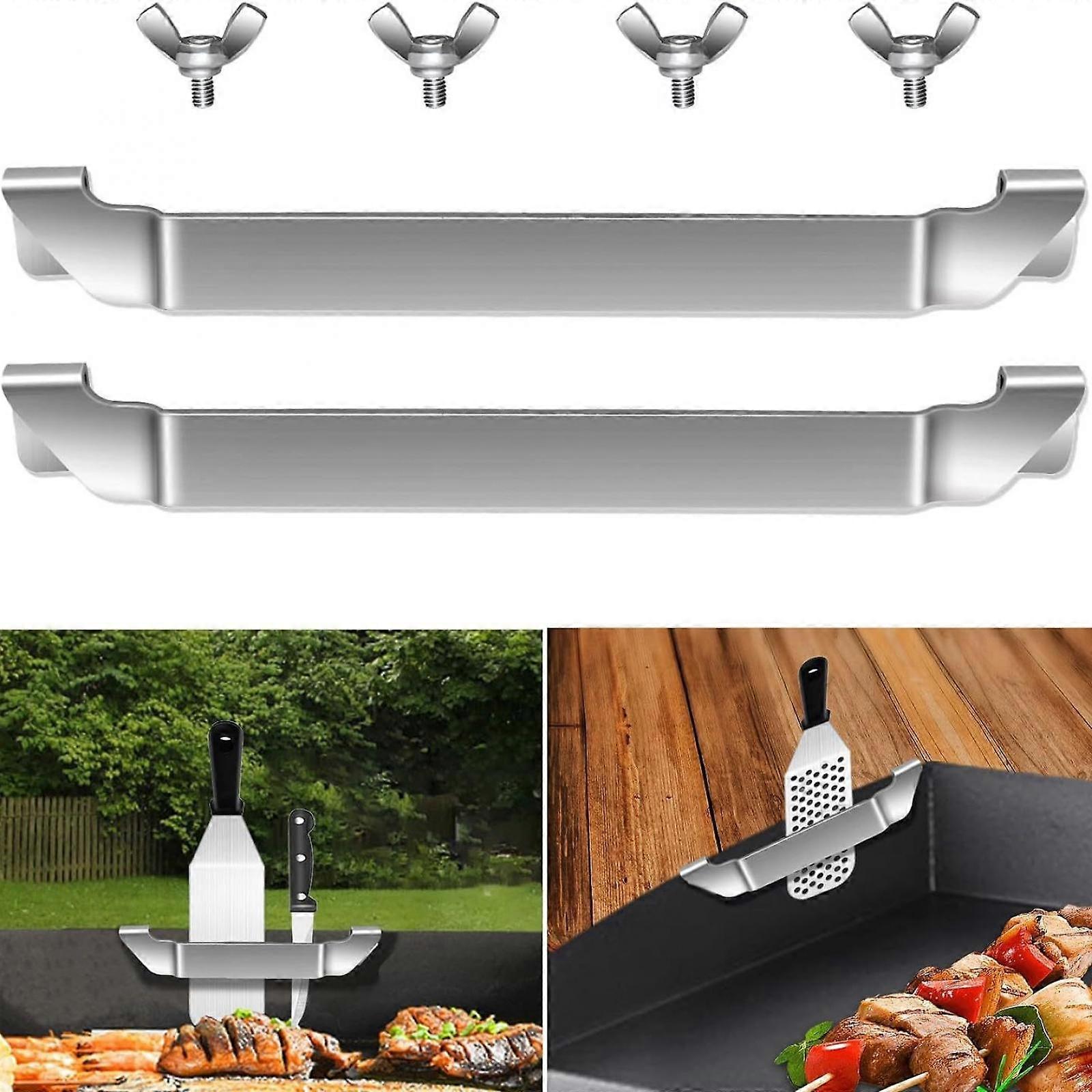 Griddle Spatula Holder Magnetic Design, Stainless Steel Grill