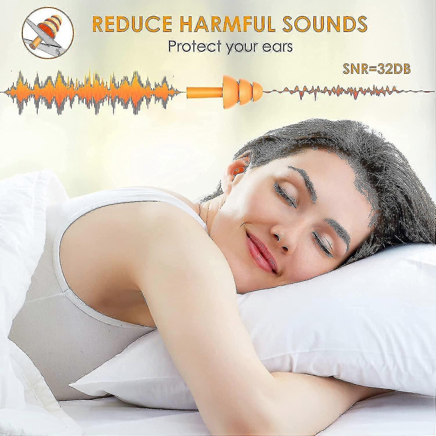 Quiet Noise Canceling Earplugs,earplugs For Sleeping,sleeping Hearing Protection Earplugs,earplugs,10 Pairs-random Color