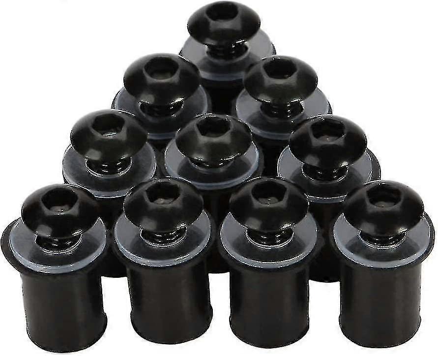M5 5mm Windscreen Screw Bolt Windshield Mounting Nutsblack10pcs-sfygv