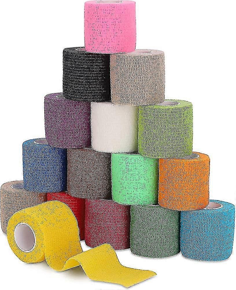 Selbstklebende Bandage Wrap 16 Packs 2x 5 Yards Selbstklebendes Tape Stretch Geschenk