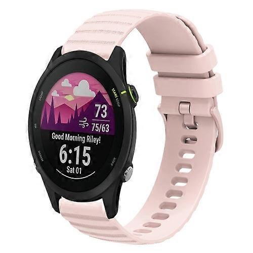 ل Garmin Forerunner 255S 18mm متموج منقط سيليكون اللون الصلبة ووتش الفرقة
