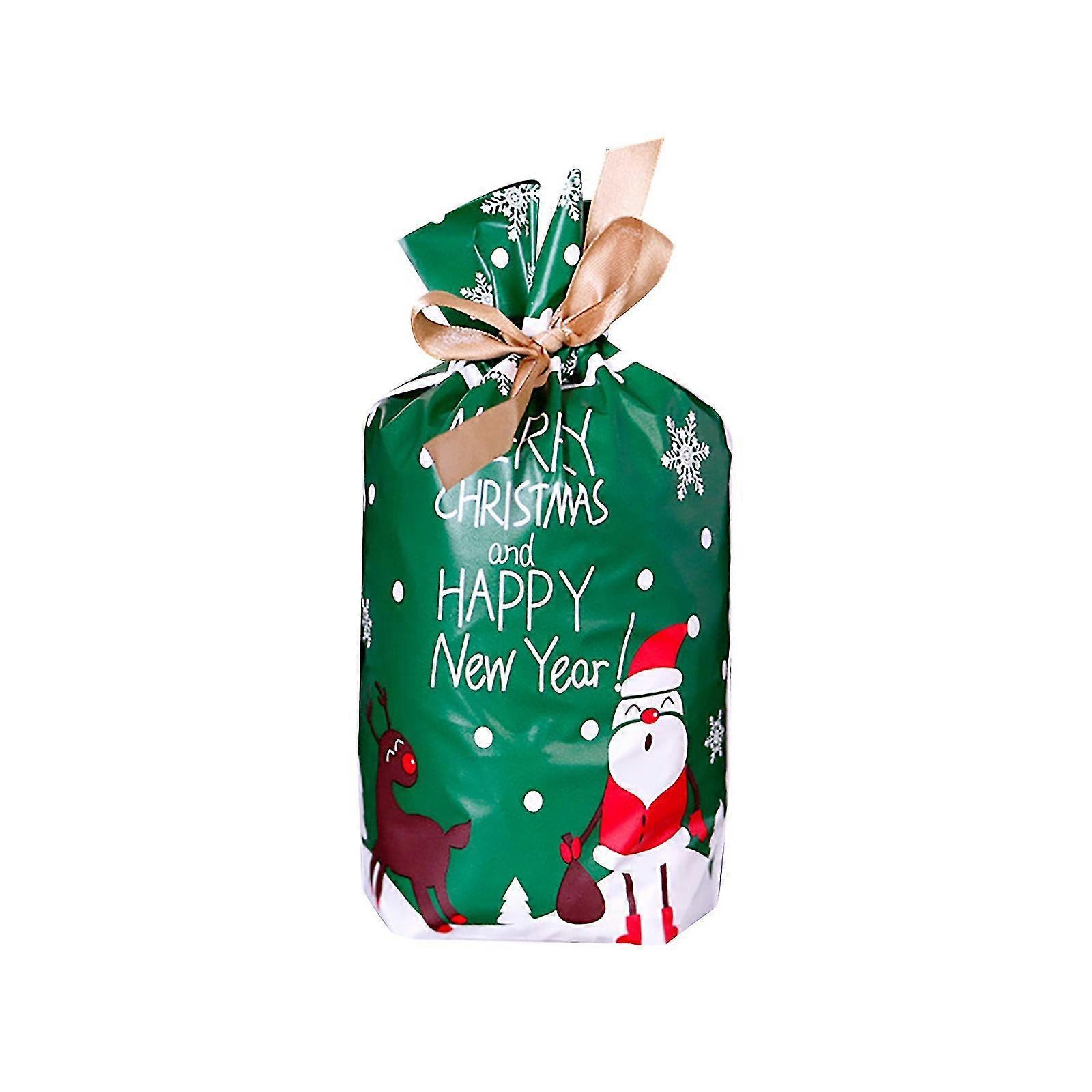 Christmas Gift Party Bags Sacks Reusable Drawstring Wrap Present Storage 5pcs