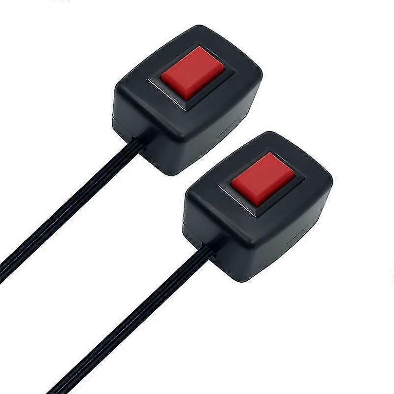 2pcs Car Momentary Switch Double Sided Adhesive Mount Surface Mount 12v 24v Push Button Switch