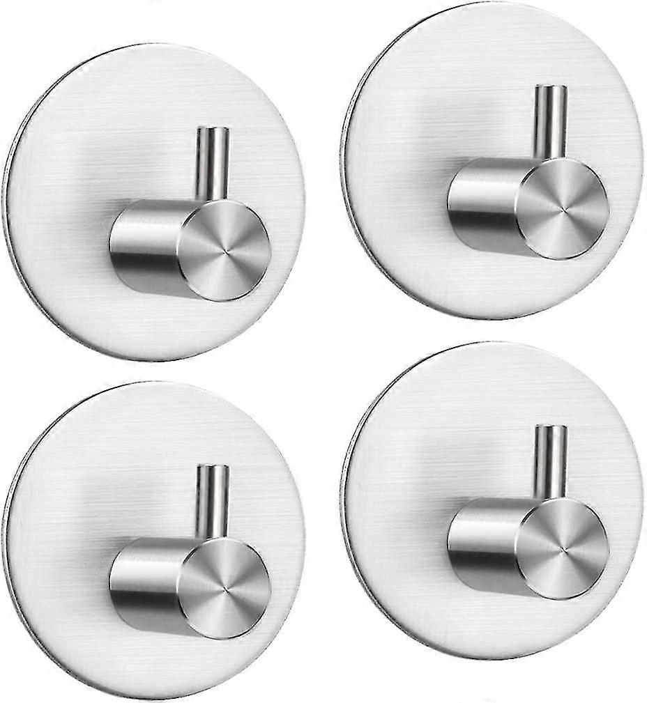 Wall Hook Towel Hook Black Without Drilling For Bathroom, Kitchen 4 Pieces Gift