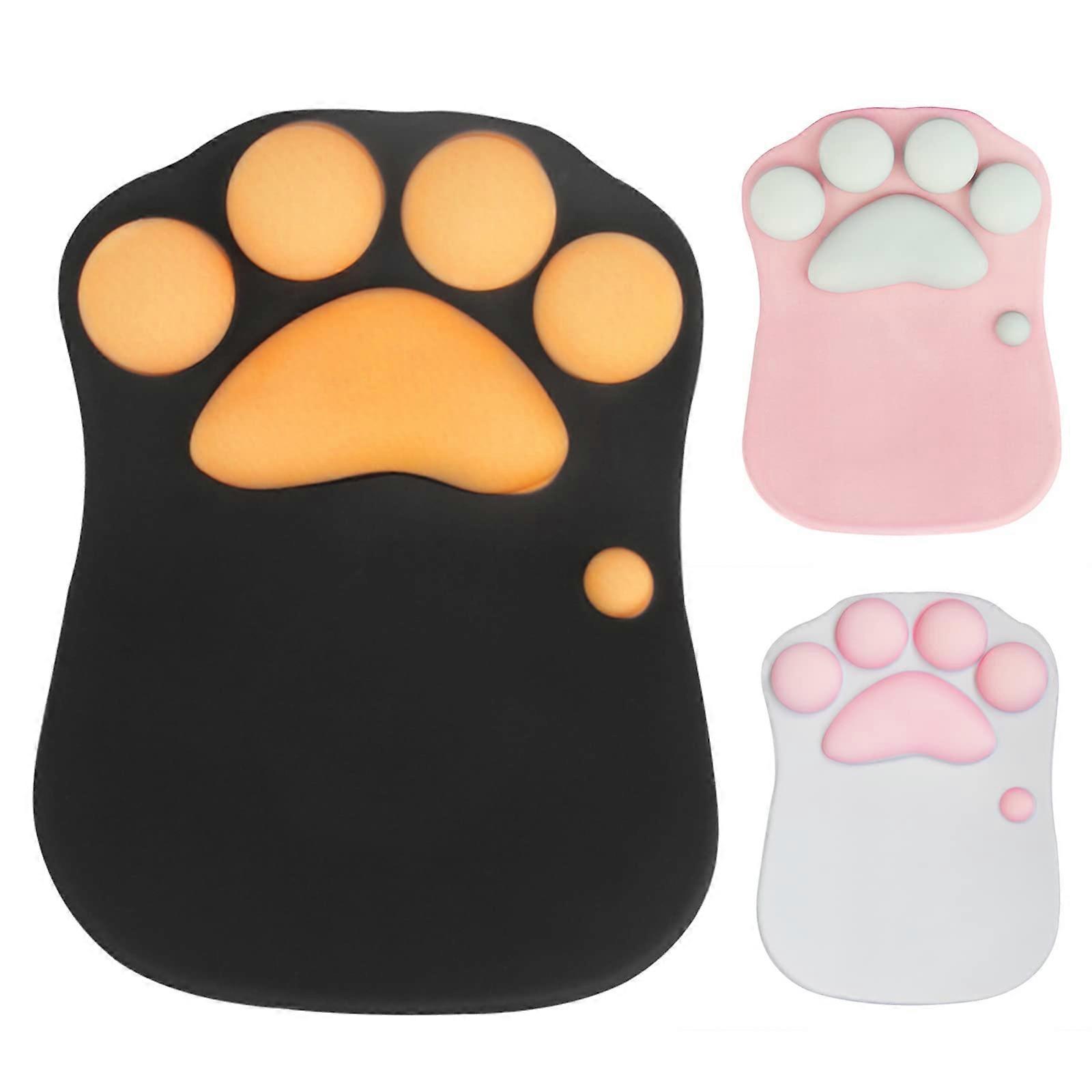 Cat Mouse Pad with Wrist Support, Portable Ergonomic pad(Black)