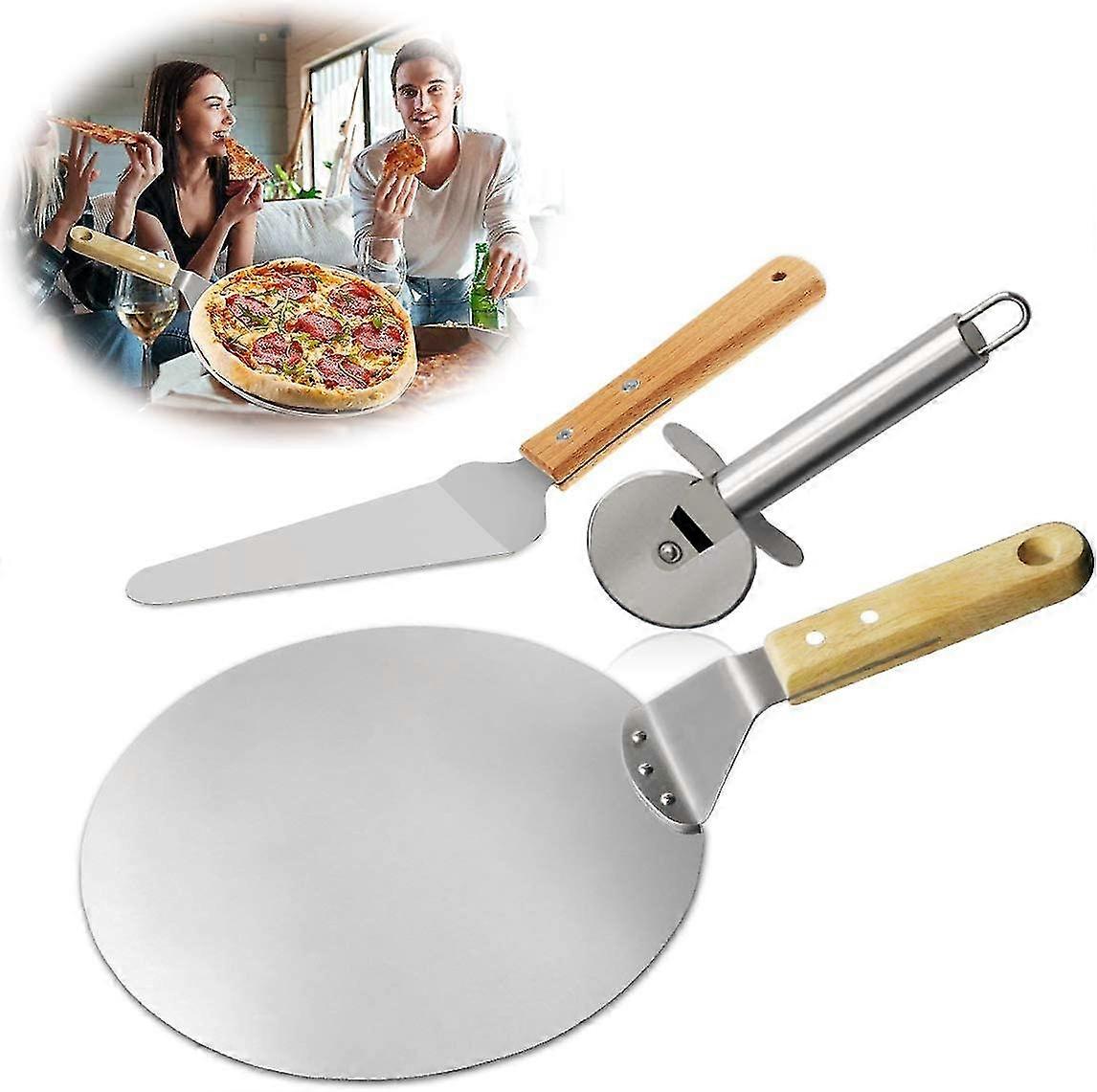 3pcs Pizza Cutter, Pizza Shovel, Stainless