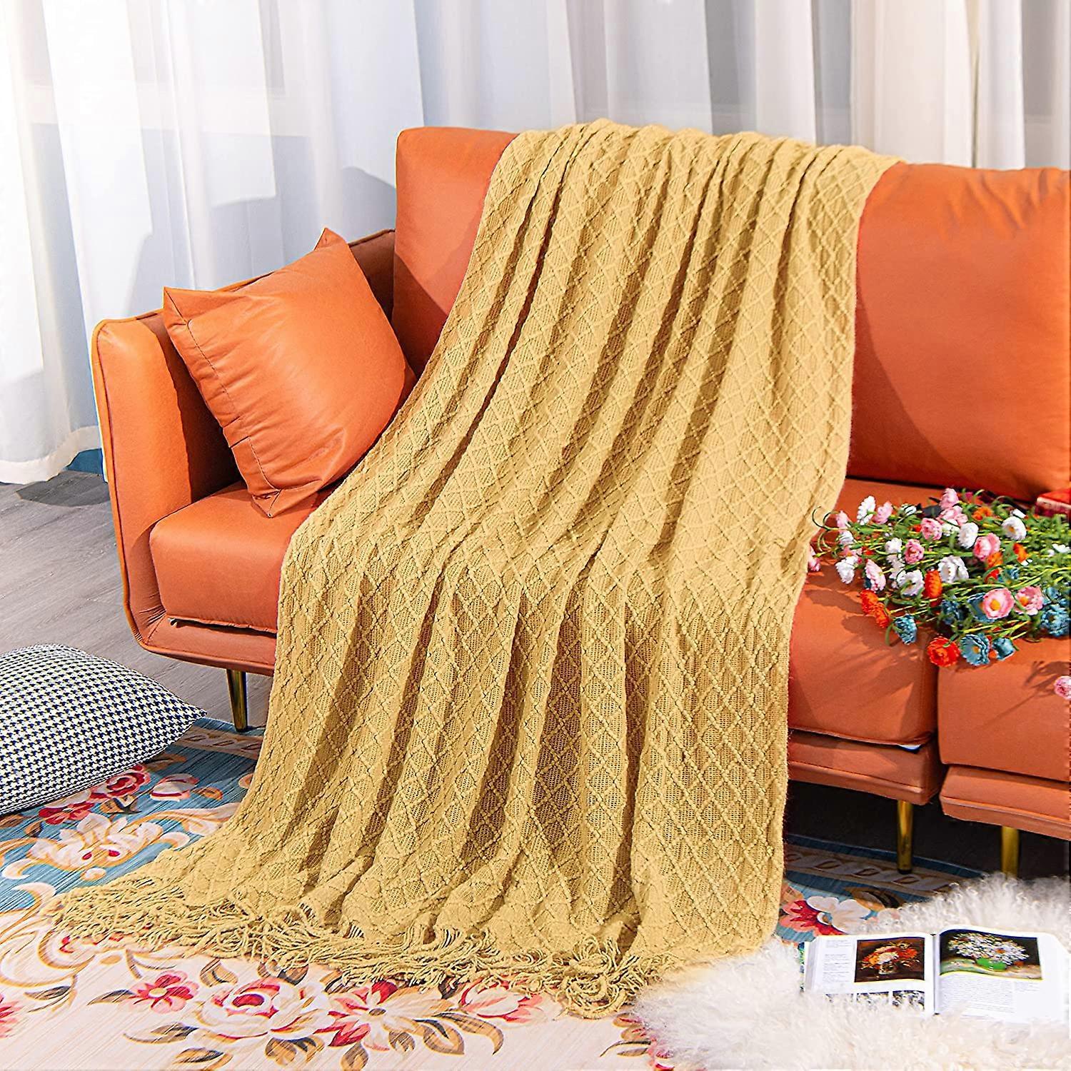 Acrylic Knit Blanket, Lightweight Soft
