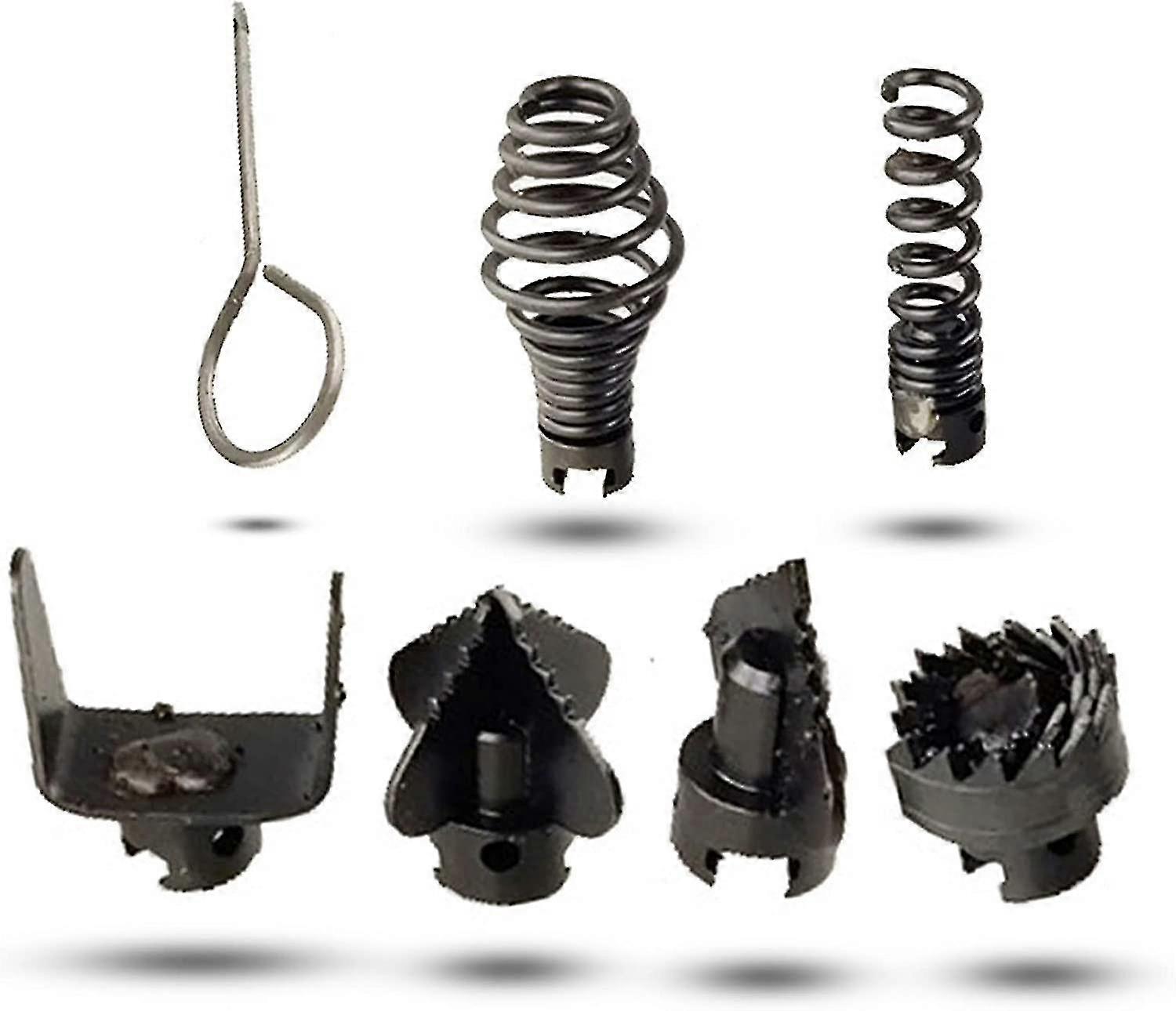 مجموعة رأس القاطع المركب منظف الصرف ، رأس القاطع للتجريف ، آلة تنظيف استنزاف الصلب المنغنيز 7 قطع 16 مم