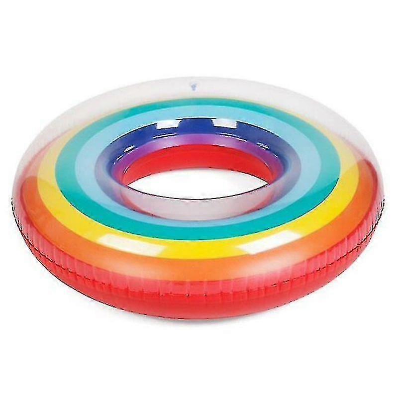 Thickened Inflatable Rainbow Swimming Ring