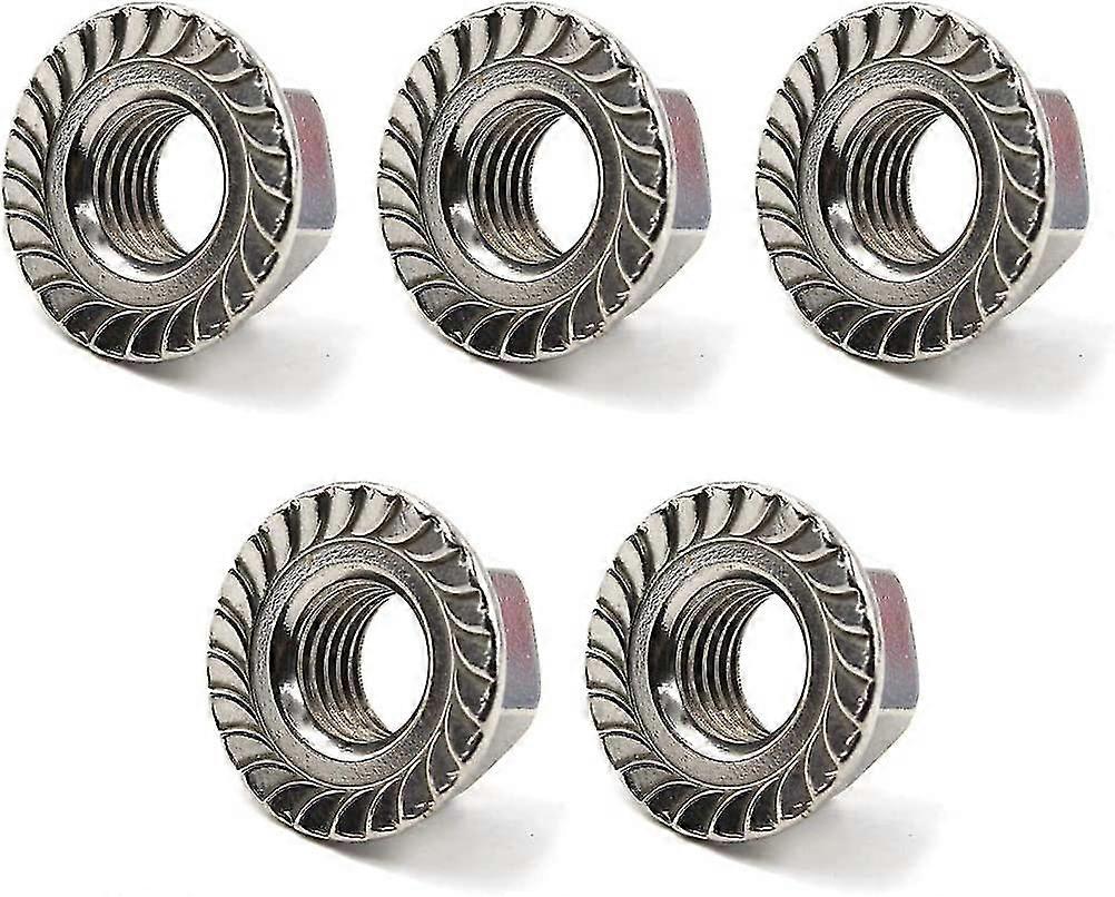 M16 304 Stainless Steel Hex Flange Nut Lock Nuts (5 Pack)