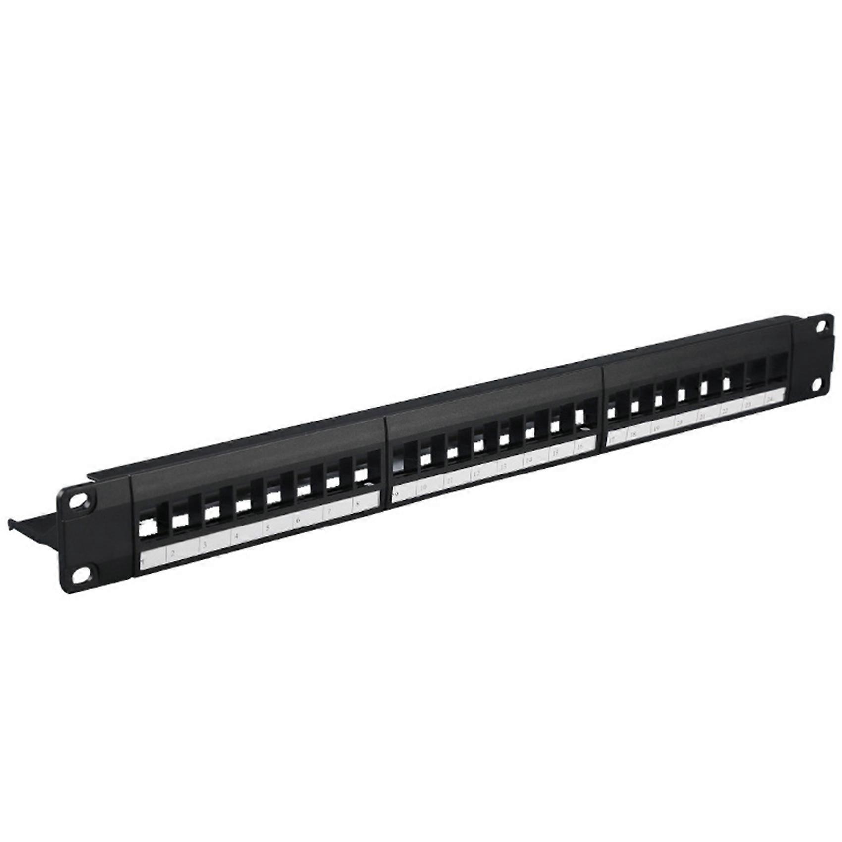 19-Zoll-1U-Schrank-Rack über 24-Port-CAT6-Patchpanel-RJ45-Netzwerkkabeladapter Buchse Modular PA