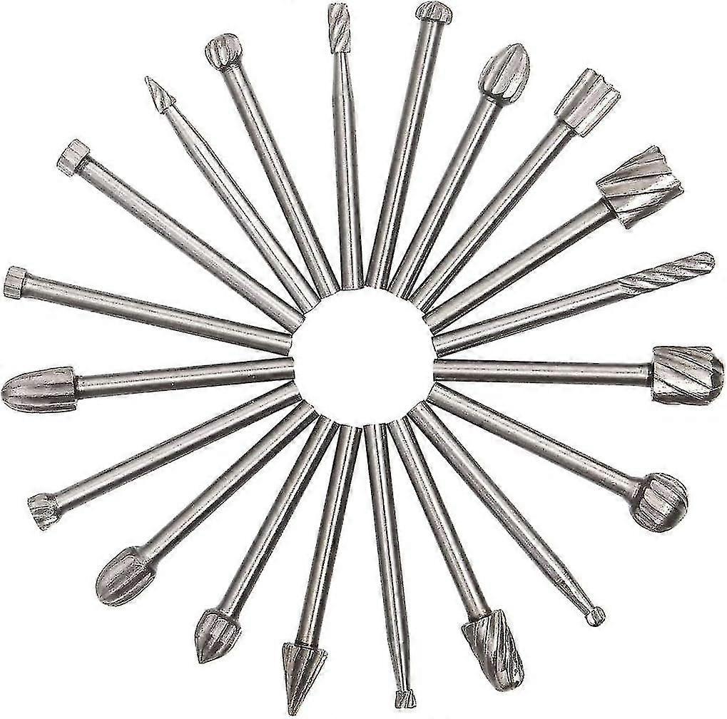 20 قطعة Hss نتوءات الروتاري ، لدغ الماس ، نتوء الخشب مع عرقوب 3mm ل Dremel ، دريمل الملحقات الروتار