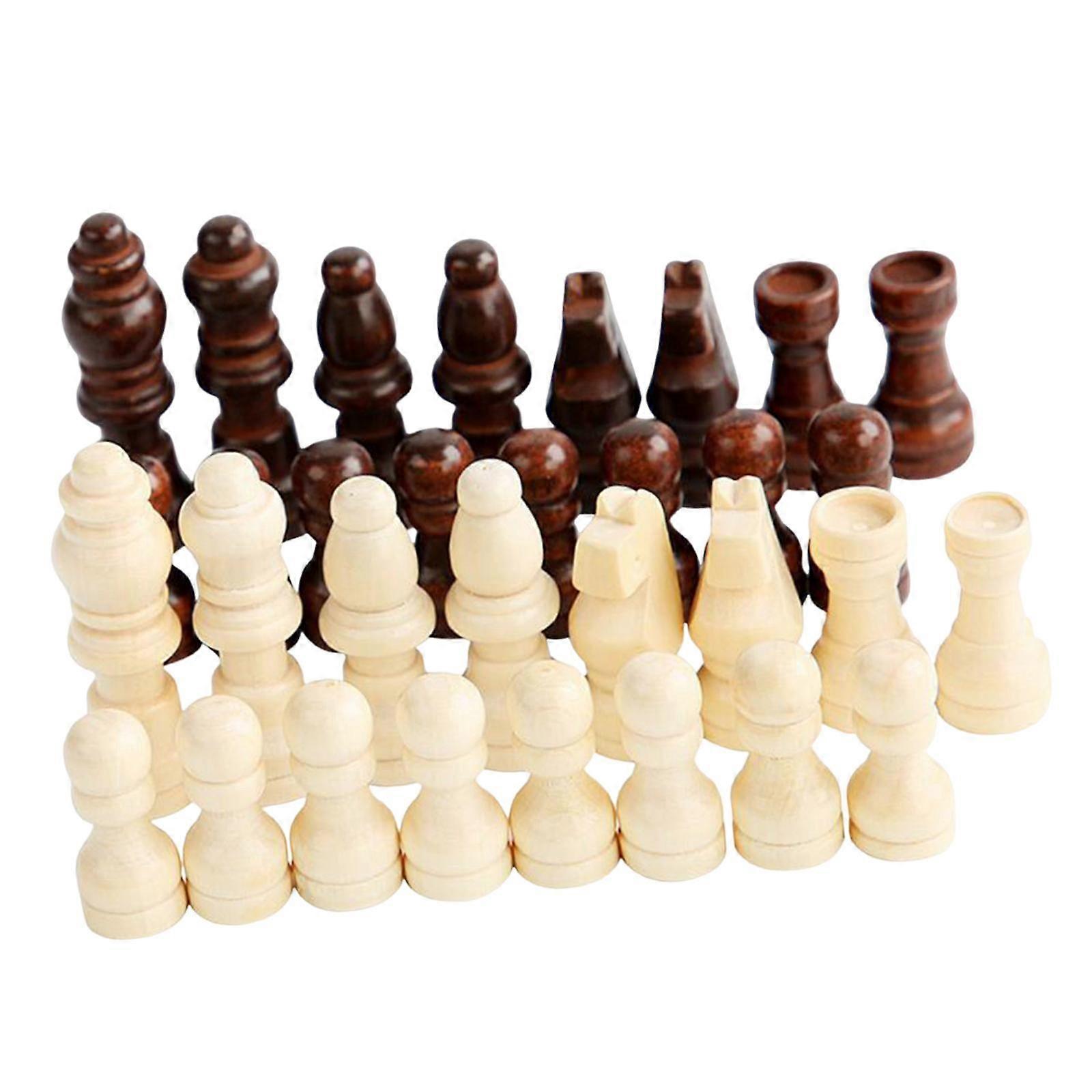 32x Chess Pieces Figurine Pieces for Chess Board Games 1-2 Players Beginners S