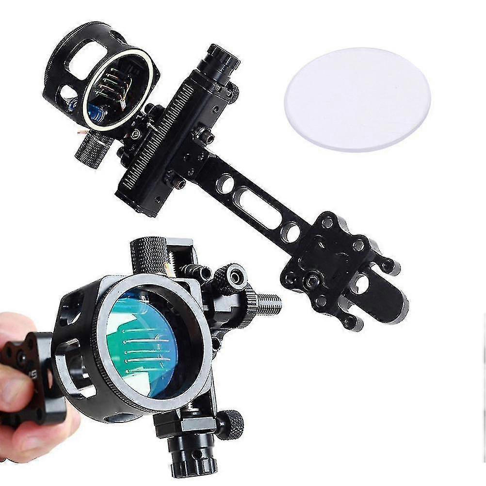 20245 Pin Bow Sight Long Bar Wrapped Compound Bow Sight with 6 Times Compatible for AV41 Lens Outdoo