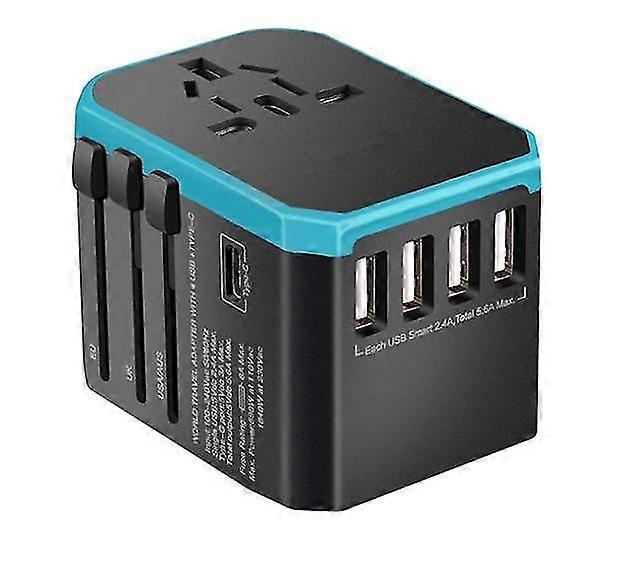 Universal Travel Plug Adapter - 4 USB Ports Multi-function Plug Converter