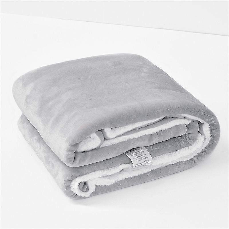 Double Sherpa Blanket, Fluffy Sherpa Blanket, 150 x 200 cm, Nap Office Double Flannel Blanket