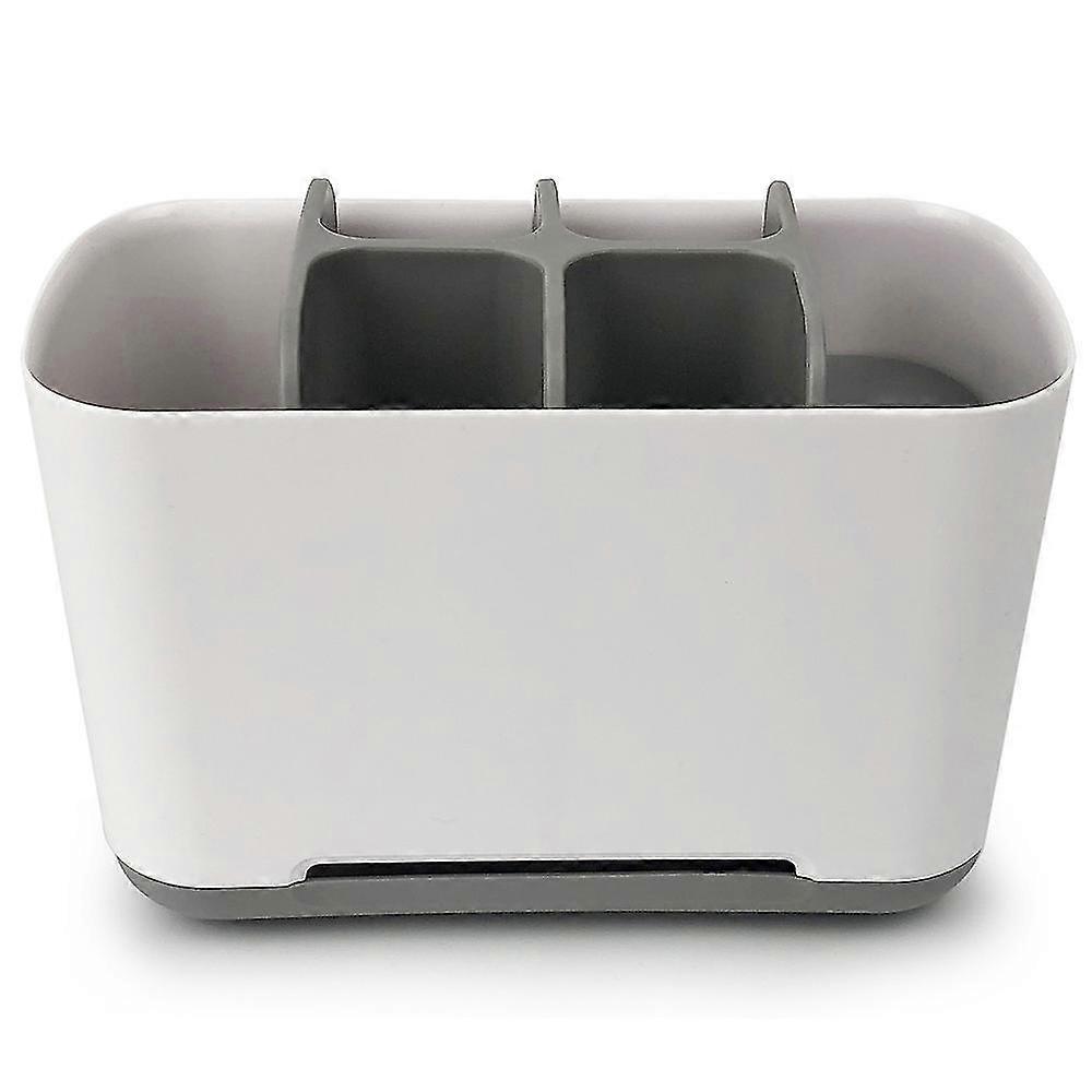 Gray Toiletry Counter Storage Rack Toothpaste Cleanser Table Top Organizing Storage Box